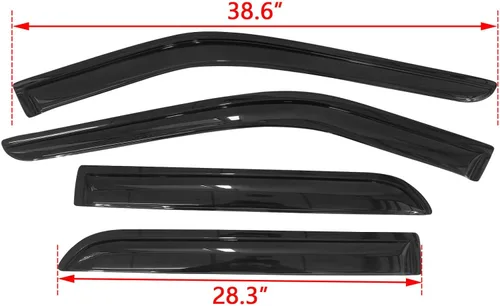 Miniatura 5 de IKON MOTORSPORTS - Visera de ventana compatible con Ford Explorer 2011-2019, teñido de humo acrílico, 4 unidades, protección contra la lluvia