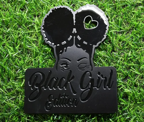 Miniatura 5 de Calcomanías personalizadas para emblema de insignia de automóvil de edición Black Girl – Vehículos compatibles, puertas, carrocería, guardabarros
