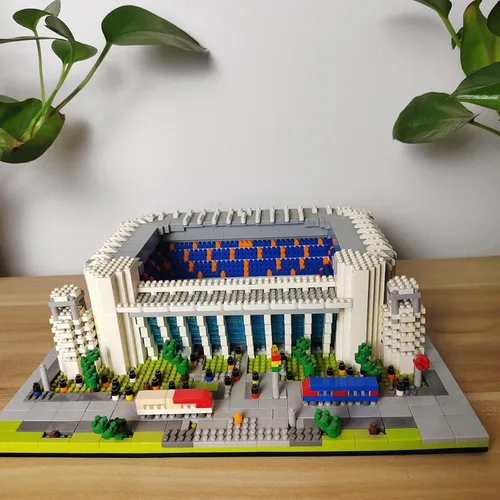 Miniatura 2 de Juegos de Bloques de Construcción Micro del Estadio de Fútbol de Barcelona, Juegos de Bloques de Construcción de Arquitectura de Mini Ladrillos