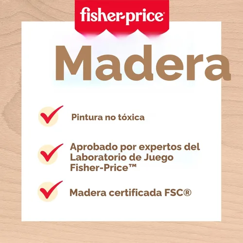 Miniatura 3 de Fisher-Price Wood Pretend Play Coffee Shop & Toy Register, juego de comida de madera de 20 piezas para niños preescolares a partir de 3 años