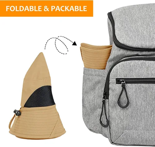 Miniatura 5 de Surblue Sombrero de sol para mujeres/hombres, sombrero de pesca con protección UV UPF 50+ sombrero de pescador de ala ancha Caqui