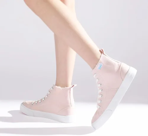 Miniatura 27 de Obtaom Zapatos de lona de alta calidad para mujer/hombre para jugar a media pantorrilla, zapatillas de deporte de moda casuales con cordones de alta