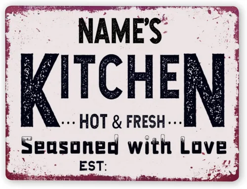 Miniatura 9 de Letreros de cocina personalizados personalizados para cocina, decoración de pared, letreros de metal para restaurante de mostrador, bar en casa