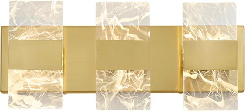 Miniatura 9 de Luminarias LED Modernas para Baño Regulables de 3 Luces Doradas para Tocador, Luminaria de Iluminación Ajustable 5CCT Luces de Tocador Sobre Espejo