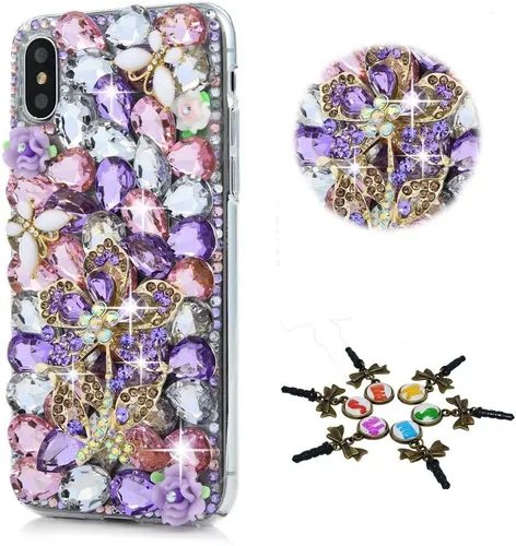 Miniatura 15 de Funda brillante compatible con Samsung Galaxy S20 FE 5G – Elegante funda 3D hecha a mano con diseño de diamantes de imitación de rosas, rosas