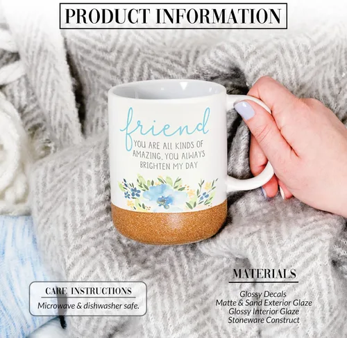 Miniatura 2 de Pavilion - Taza de café de 16 onzas, 16.0 fl oz, taza de té, a rayas, fondo esmaltado, acuarela, mejor amiga, amiga, mamá, abuela, hermana, hija