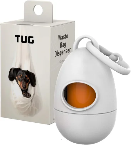 Miniatura 4 de TUG Dispensador de bolsas de basura para perros con bolsas para excrementos de perro, 15 bolsas por rollo, con dispensador negro