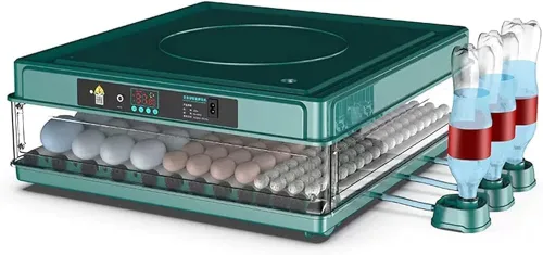 Incubadora de huevos 48/56/64/98/120/128, incubadora de pollo completamente automática con girador automático de huevos y adición de agua para