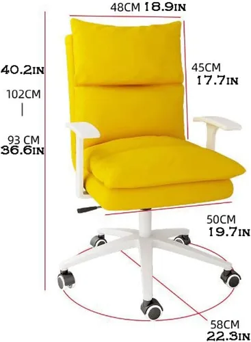 Miniatura 2 de YYDS Silla de juegos para niñas, silla de oficina con patas de nailon, silla ergonómica de carreras para el hogar y la oficina ergonómicamente
