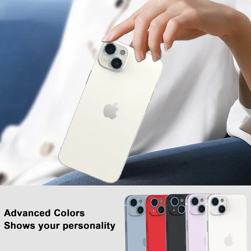 Miniatura 4 de [Azul brillante] [2 juegos] para iPhone 14/iPhone 14 Plus protector de lente, protector de pantalla de vidrio templado, protector de pantalla