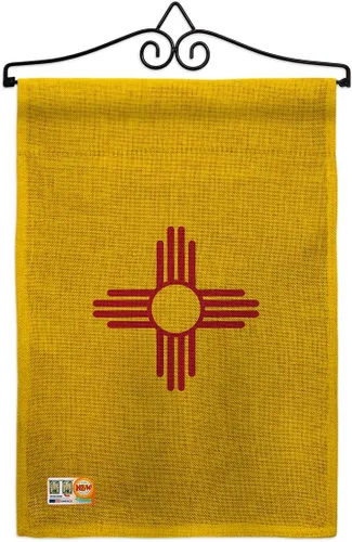 Miniatura 8 de Bandera de jardín de Estados Nuevo México Set de madera Regional Estados Unidos Territorios Americanos República País Particular Área Pequeña