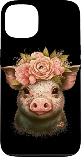 Miniatura 7 de Pig with Leopard Headband Flower Cute Pig Lover Case for iPhone 17