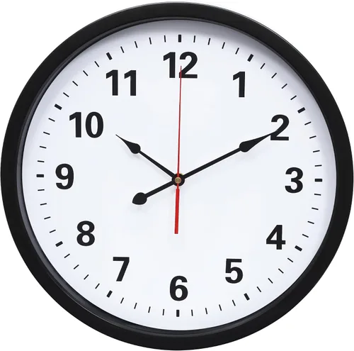 Miniatura 9 de LEIKE Reloj de pared de metal de 10 pulgadas, color negro, retro de cuarzo silencioso, funciona con pilas, decorativo para patio, cocina, sala