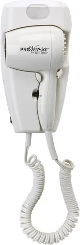 JERDON Secador de pelo de montaje en pared - Blanco - Solo cable directo - Secador de pelo montado en la pared estilo hotel - Modelo JWM8CD