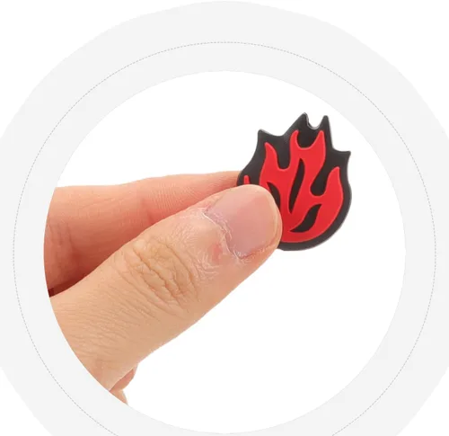 Miniatura 8 de BESPORTBLE Raqueta de tenis, amortiguador de vibraciones, raqueta de cuerda, amortiguador de choque de silicona en forma de fuego, 6 uds