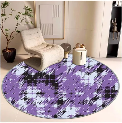 Miniatura 9 de Tapete para silla, alfombra de pelo corto para oficina, antideslizante, que reduce el ruido, alfombra redonda de 47 pulgadas, alfombra decorativa