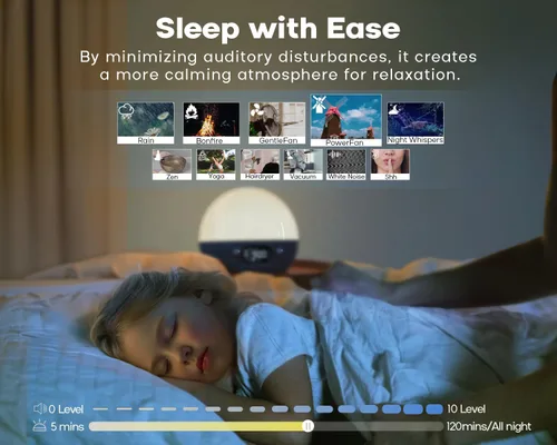 Miniatura 5 de MOMILLA Reloj despertador con altavoz Bluetooth, máquina de sonido de ruido blanco, despertador para dormitorios con personas que duermen