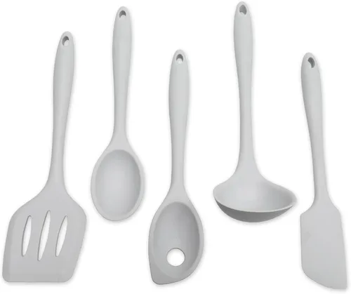Chef Craft - Juego de herramientas y utensilios de cocina de silicona de alta calidad, antiarañazos, soporta temperaturas de hasta 450 °F, sin BPA,