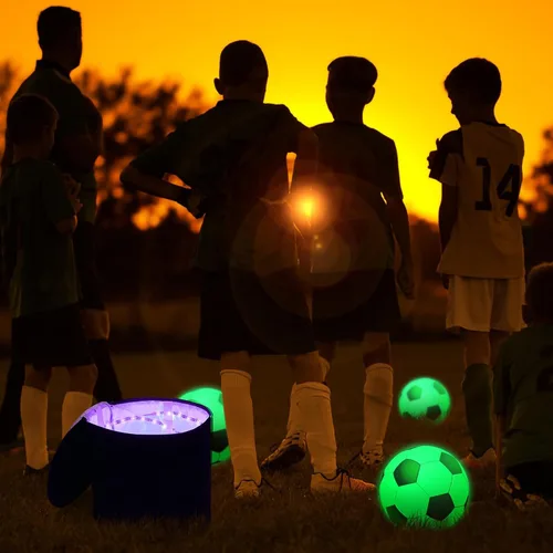 Miniatura 6 de Hiboom Cargador de luz UV, bolsa de recarga LED grande para brillar en la oscuridad, Kickball Dodgeball fútbol, fútbol, baloncesto, voleibol