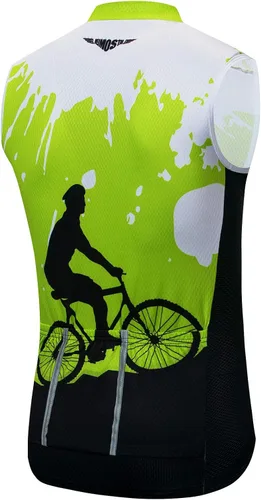 Miniatura 2 de Chaleco de ciclismo para hombre, sin mangas, S-3XL, reflectante, 3 bolsillos
