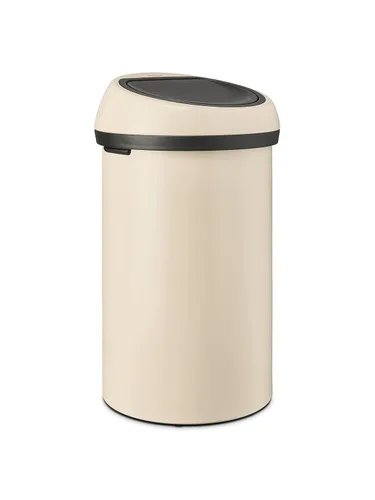 Miniatura 2 de Brabantia Bote de basura grande de 16 galones (beige suave) tapa extraíble, cubo de basura abierto suave al tacto