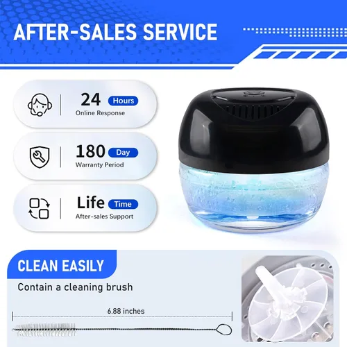 Miniatura 13 de Limpiador de Aire Lavador de Aire, Difusor de Aromas para Aire Fresco para el Hogar, Oficina, Purificador de Aire con Luz Nocturna (Negro)