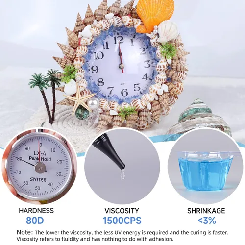Miniatura 5 de Juego de resina UV con linterna y 7.05 oz de resina transparente de baja viscosidad
