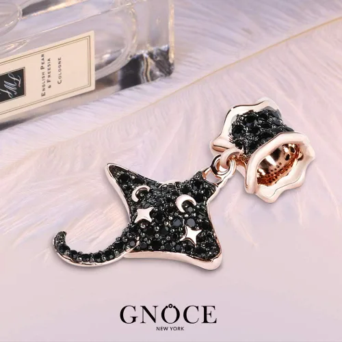 Miniatura 3 de GNOCE Dije de plata de ley con dije de pez payaso con forma de pez dorado para mujeres y niñas, Metal