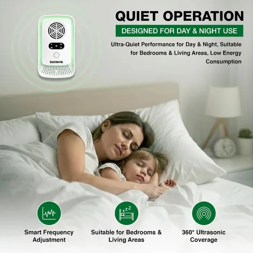Miniatura 9 de Repelente ultrasónico de plagas para interiores, paquete de 6 – Dispositivo electrónico repelente de ratones y roedores, repelente de ratas