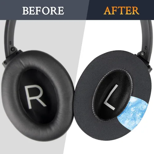 Miniatura 4 de SOULWIT Almohadillas de enfriamiento para auriculares inalámbricos Bose QC45/QC SE/Quiet Comfort, almohadillas para los oídos con tela de seda