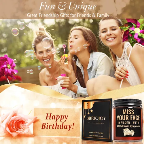 Miniatura 7 de Regalos divertidos para amigos para mujeres y hombres, vela Miss Your Face para ella y él, divertido cumpleaños, amistad, regalo relajante, vela