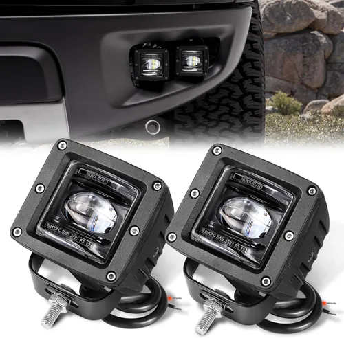 Miniatura 11 de Niwaker - Luces LED de 2 pulgadas, 2 unidades, 50 W, luminus, cubos LED, luz de trabajo, barra de luz de conducción todoterreno, luces antiniebla