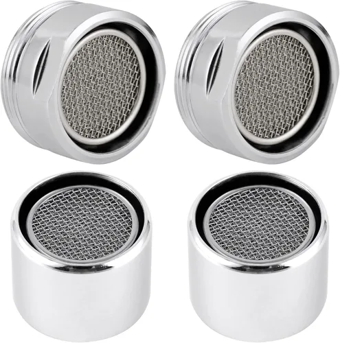Miniatura 9 de iFealClear Aireador de grifo de 4 piezas, adaptador aireador de grifo de fregadero de cocina con carcasa de latón macizo, rosca hembra de 55/64 Cromo
