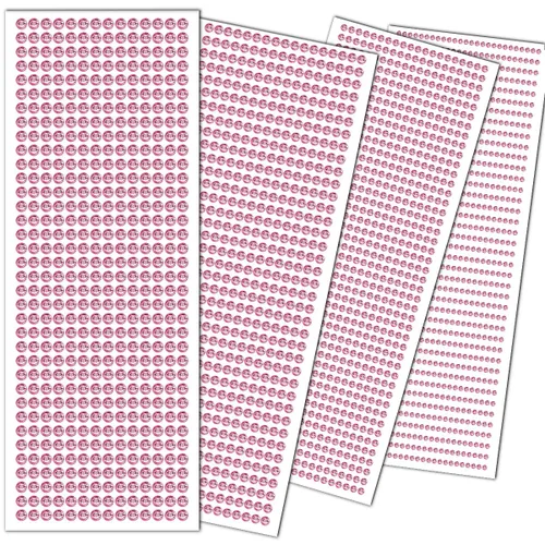 3090 calcomanías de cristales de diamantes de imitación de gemas para la cara de los ojos de 0.15/16 de pulgada (3/4/5/0.236 in) con diamantes de