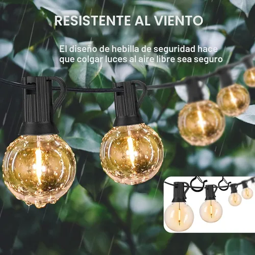 Miniatura 3 de ADIIL 12 ganchos Q con hebilla de seguridad, ganchos de tornillo resistentes al viento para colgar luces de cadena al aire libre, plantas, luces