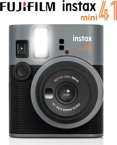 Miniatura 3 de Fujifilm Cámara Instax Mini 41 de película instantánea negra + paquete de 20 impresiones instantáneas Instax