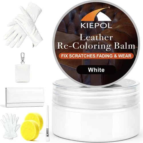 Miniatura 10 de Kit de reparación de cuero negro, bálsamo recolorante de cuero negro, tinte de cuero, restaura y renueva arañazos, sofás de cuero y vinilo