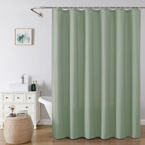 Miniatura 10 de OVZME Zora Cortina de Ducha de Tela para Cabina de 36 x 72 Pulgadas - Cortina de Ducha Pequeña Suave Negra para Baño para Tamaño de Cabina Estrecha