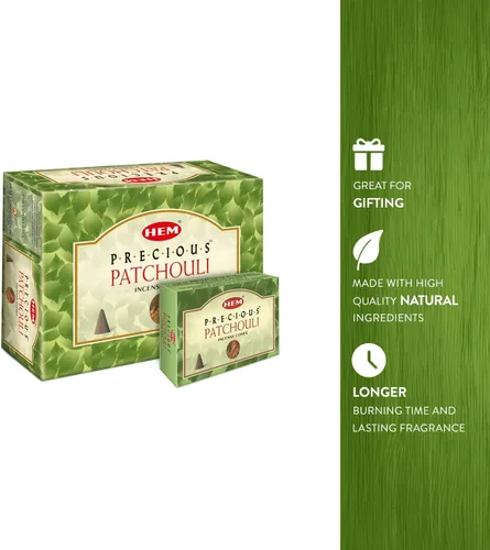 Miniatura 3 de Hem Conos de incienso Mezcla aromática natural para purificación, protección y bienestar espiritual Aroma de larga duración (patchouli)