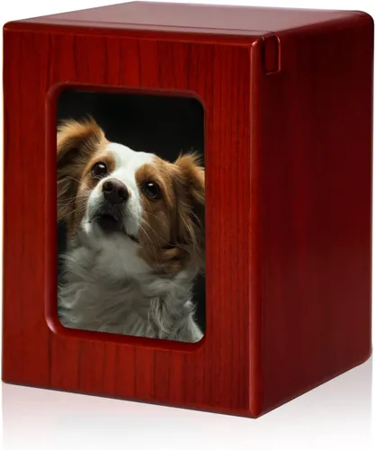 Miniatura 7 de PCS Urnas de mascotas para gatos, urna de foto de gato, urnas de gato para cenizas, caja de cremación para mascotas, color negro, pequeña