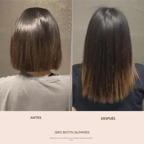 Miniatura 4 de VEGAMOUR Gomitas de biotina GRO para el cabello, sabor natural a fresa, 30