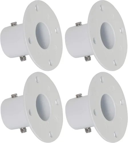 Miniatura 6 de ECOTRIC Brida de anclaje de cubierta de aluminio fundido sobre el suelo, escaleras/pasamanos/tobogán - 1 7/8 pulgadas de diámetro de 1.9 pulgadas