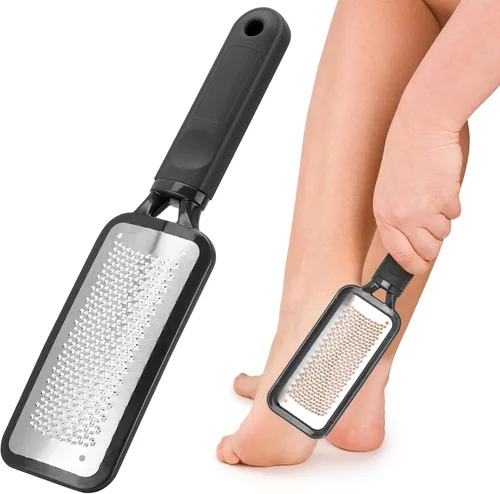 Miniatura 6 de Limpiedor de Pies Limas de Pies Removedor de Callos Negro Rallador de Talón Removedor de Piel Muerta Raspador de Talón de Acero Inoxidable