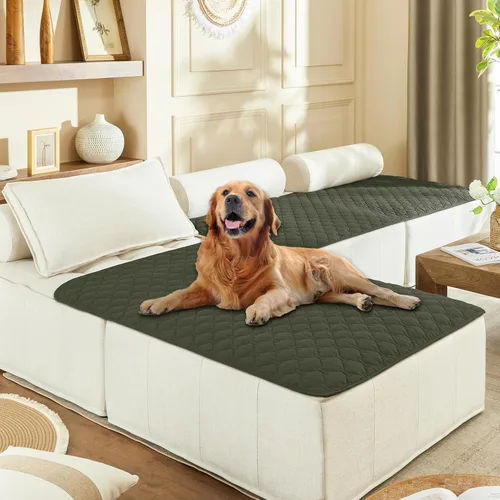 Miniatura 99 de gogobunny Manta 100% Impermeable de Doble Cara para Perros, Cubierta Suave para Cama de Mascotas, Reversible, Protege Muebles, Sillón, Sofá, Coche