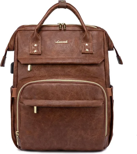 LOVEVOOK - Mochila para laptop para mujer, mochila de moda para mujer.., Rojo Marrón, 15,6 pulg., Mochilas de viaje