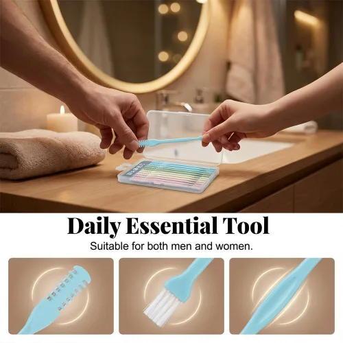 Miniatura 5 de Juego de recortadora de vello nasal portátil con cuchillas de acero inoxidable, diseño seguro protegido, herramienta de aseo para hombres y mujeres