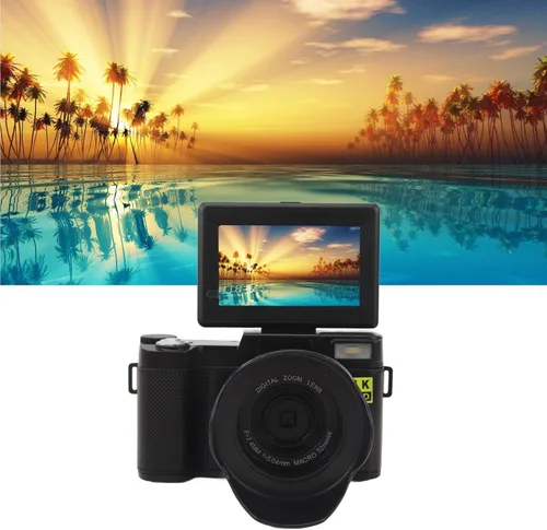 Miniatura 5 de Cámara digital 4K, 3 pulgadas, 48 MP, 16X, zoom de 180°, cámara de vlogging antivibración con función de belleza facial, para adolescentes, adultos