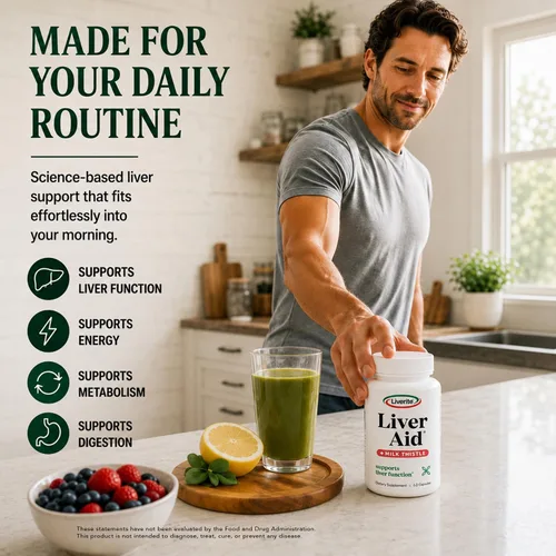 Miniatura 5 de LIVERITE Ayuda hepática con cardo mariano 60 cápsulas, suplemento de apoyo hepático con aminoácidos, colina, cardo mariano y vitamina B12 - Apoya