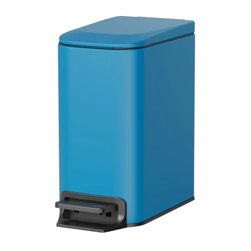 Cesun Cubo de basura pequeño de baño con tapa de cierre suave, pedal de accionamiento, 6 litros / 1.6 galones, bote de basura de acero inoxidable