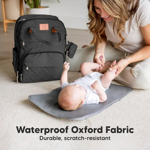 Miniatura 6 de Mochila para Pañales KeaBabies - Gran Mochila de Pañales con Cambiador, para Bebé Niño, Niña, Mochila de Viaje para Mamá y Papá, Impermeable